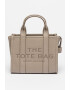 Marc Jacobs Кожена чанта The Small - Сиво-бежов - Pepit.bg