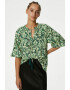 Marks  Spencer Блуза с шарки и шпиц - Pepit.bg