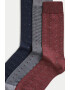 Marks  Spencer Дълги чорапи с шарка - 3 чифта - Pepit.bg
