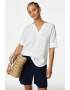 Marks  Spencer Ленена блуза с шпиц - Pepit.bg