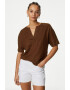 Marks  Spencer Ленена блуза с шпиц - Pepit.bg