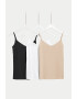 Marks & Spencer Топ с шпиц деколте - 3 броя - Pepit.bg