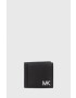 Michael Kors Кожен портфейл с метално лого - Кафяв - Pepit.bg