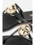 Michael Kors Лъскави чехли Hampton - Златист/Черен - Pepit.bg