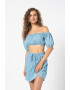 Missguided Къса блуза от шамбре - Pepit.bg