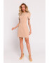 MOE Rochie mini cu maneci decorative - Бежов - Pepit.bg