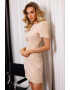 MOE Rochie mini cu maneci decorative - Бежов - Pepit.bg