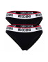 MOSCHINO Underwear Бикини с лого - 2 чифта - Pepit.bg