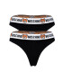 MOSCHINO Underwear Танга с лого на талията - 2 чифта - Pepit.bg