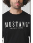 Mustang Памучна блуза с лого - Pepit.bg