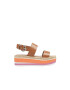 NINE WEST Кожени сандали Athena тип еспадрили - Pepit.bg