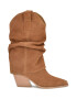 NINE WEST Велурени драпирани ботуши Wilton - Pepit.bg
