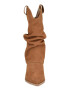 NINE WEST Велурени драпирани ботуши Wilton - Pepit.bg