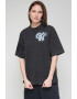 OFF-WHITE Свободна тениска с лого - Син/Антрацитно сиво - Pepit.bg