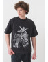 OFF-WHITE Тениска с графика - Бял/Антрацитно сиво - Pepit.bg