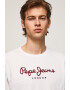 Pepe Jeans London Памучна блуза с лого - Pepit.bg