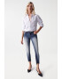 Salsa Jeans Дънки над глезена Wonder с повдигащ ефект - Тъмносин/Мръснобял - Pepit.bg