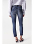 Salsa Jeans Дънки над глезена Wonder с повдигащ ефект - Тъмносин/Мръснобял - Pepit.bg