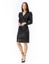 Sense Лъскава рокля с бухнали рамене - Pepit.bg