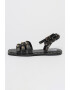 Steve Madden Кожени сандали Trustee - Черен/Сребрист - Pepit.bg