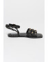 Steve Madden Кожени сандали Trustee - Черен/Сребрист - Pepit.bg