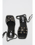 Steve Madden Кожени сандали Trustee - Черен/Сребрист - Pepit.bg