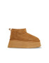 Steve Madden Велурени боти с равна платформа - Светлокафяв - Pepit.bg