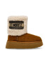 Steve Madden Велурени боти St Moritz - Коняк кафяв/Крем - Pepit.bg