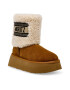 Steve Madden Велурени боти St Moritz - Коняк кафяв/Крем - Pepit.bg
