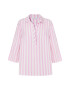 Tatuum Раирана блуза с лен - Бял/Розово - Pepit.bg