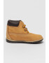 Timberland Кожени боти с лого - Pepit.bg