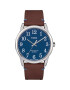 Timex Часовник Easy Reader с кожена каишка 38 мм - Pepit.bg