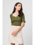 Tom Tailor Блуза с къси ръкави и рипс - Pepit.bg