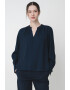 Tommy Hilfiger Ефирна блуза с шпиц - Тъмносин - Pepit.bg