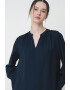 Tommy Hilfiger Ефирна блуза с шпиц - Тъмносин - Pepit.bg