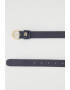 Tommy Hilfiger Кожен колан Essential с лого - Тъмносин - Pepit.bg