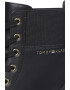 Tommy Hilfiger Кожени боти с текстил - Черен - Pepit.bg