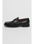 Tommy Hilfiger Кожени мокасини с монограм - Черен - Pepit.bg