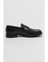 Tommy Hilfiger Кожени мокасини с монограм - Черен - Pepit.bg