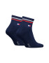 Tommy Hilfiger Унисекс къси чорапи с рипс - 2 чифта - Pepit.bg