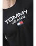 Tommy Jeans Блуза от органичен памук с контрастно лого - Pepit.bg