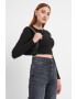 Tommy Jeans Къса блуза Henley - Pepit.bg