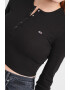 Tommy Jeans Къса блуза Henley - Pepit.bg