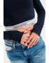 Tommy Jeans Къса блуза с лого - Pepit.bg