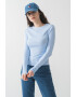 Tommy Jeans Слим блуза с бродирано лого - Pepit.bg