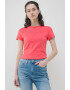 Tommy Jeans Тениска с лого и овално деколте - Pepit.bg