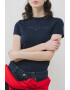 Tommy Jeans Тениска с лого и овално деколте - Pepit.bg