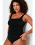 Trendyol Драпиран цял бански Plus Size - Pepit.bg