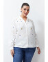 Trendyol Флорална риза Plus Size - Pepit.bg