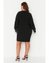 Trendyol Къса драпирана рокля Plus Size - Pepit.bg